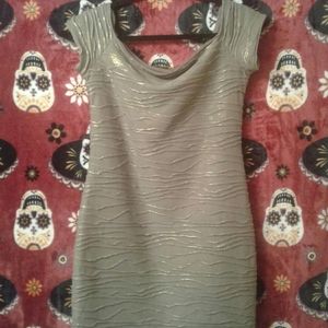 Brat Star gold mini dress